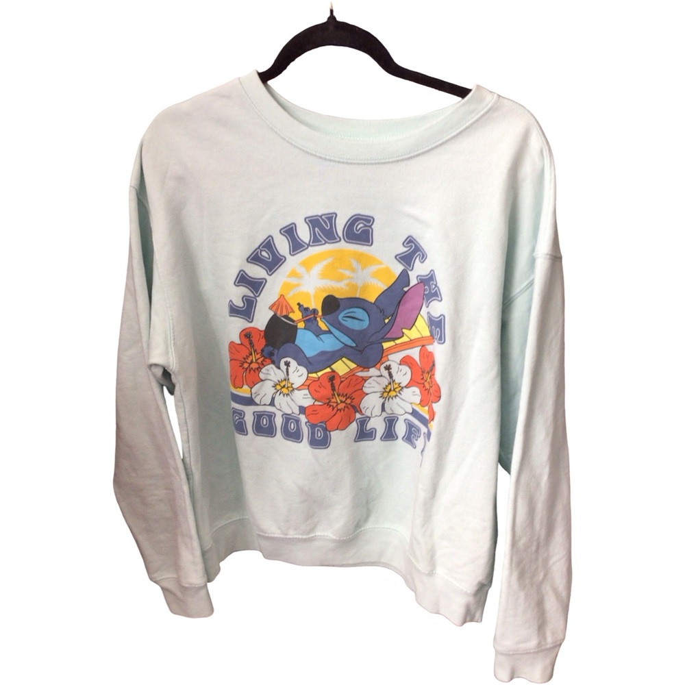Disney Stitch Light Blue Sweatshirt Top - Picture 4 of 4